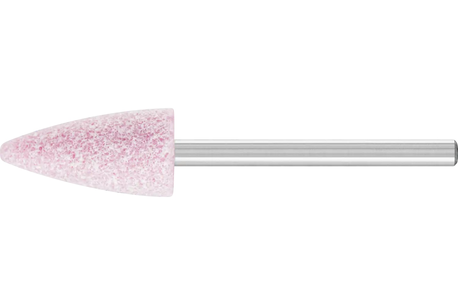 Picture of Pferd Vitrified Mounted Point, Steel Edge, 3/8" x 3/4, 80 Grit, B52, AO, 1/8" Shank